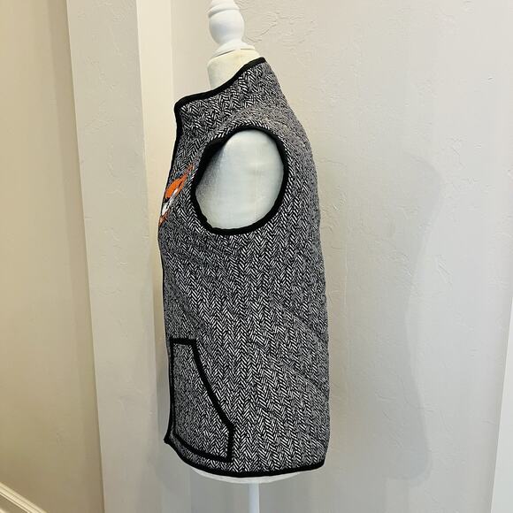 Oklahoma State Cowboys Vest Womens S Black Full Zip Quilted Sleeveless NCAA OSU. - Picture 2 of 5